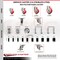 Service Caster 4 Inch 316SS Red Poly Swivel 1-1/4 Inch Expanding Stem Caster Lock Brake SCC SCC-SS316TTLEX20S414-PPUB-RED-114 - alternate 4